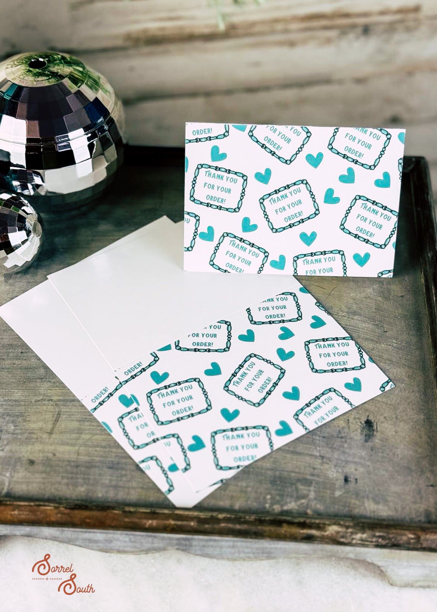Thank You For Your Order Blank Cards 3.5" x 5" greeting card Sorrel South