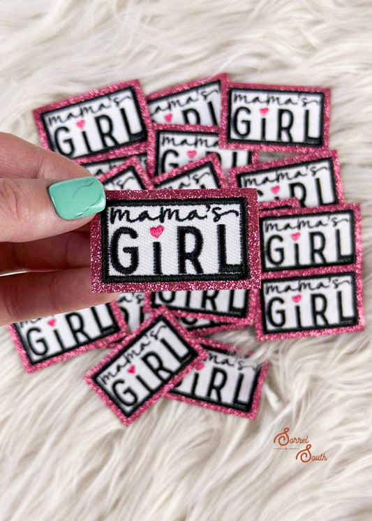 Pink Glitter Mamas Girl Patch adhesive patch Sorrel South