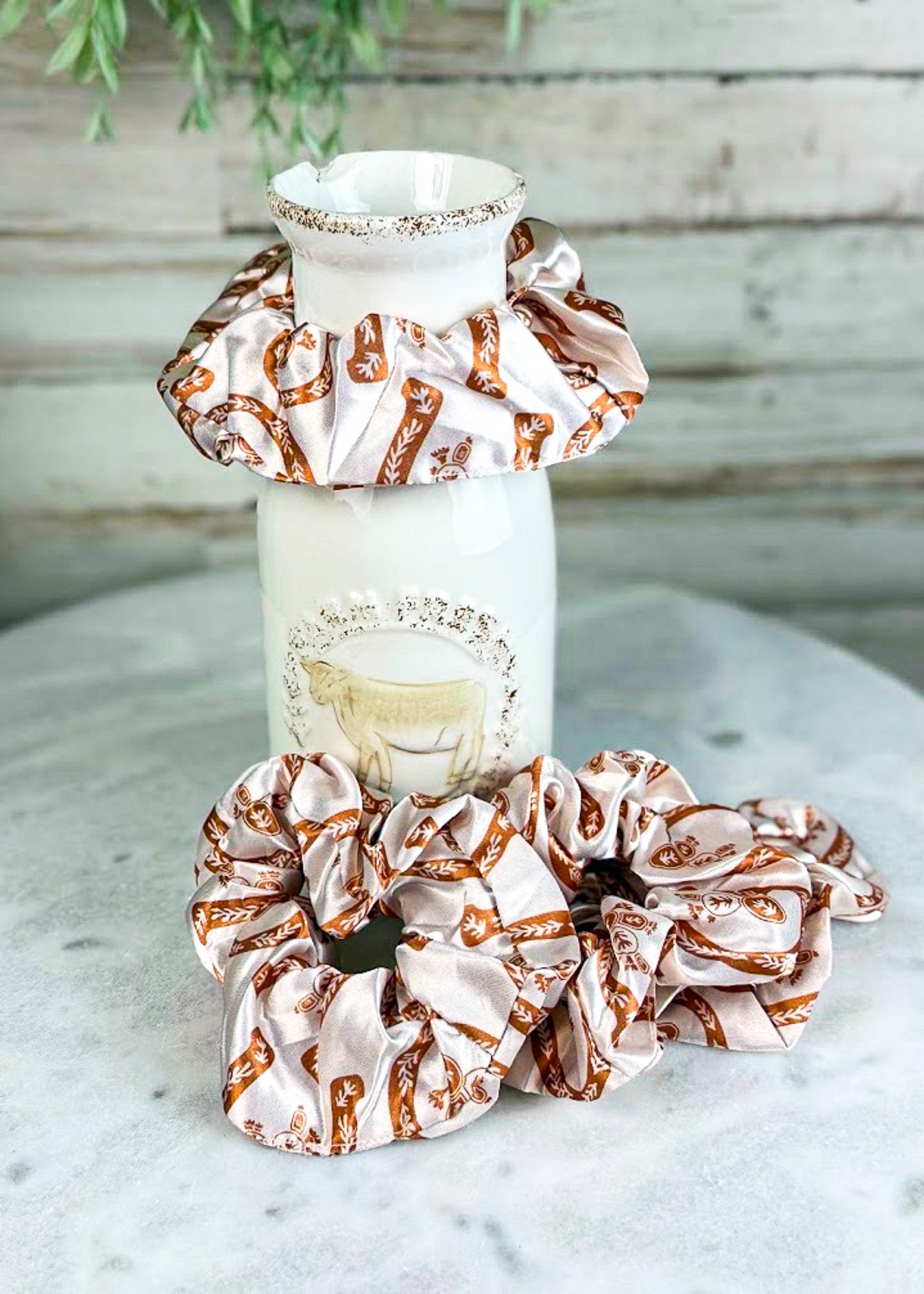 Terracotta Horseshoe Silky Scrunchie