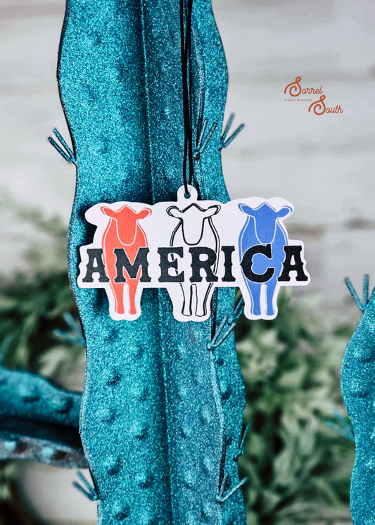 America Cows Air Freshener- Vanilla