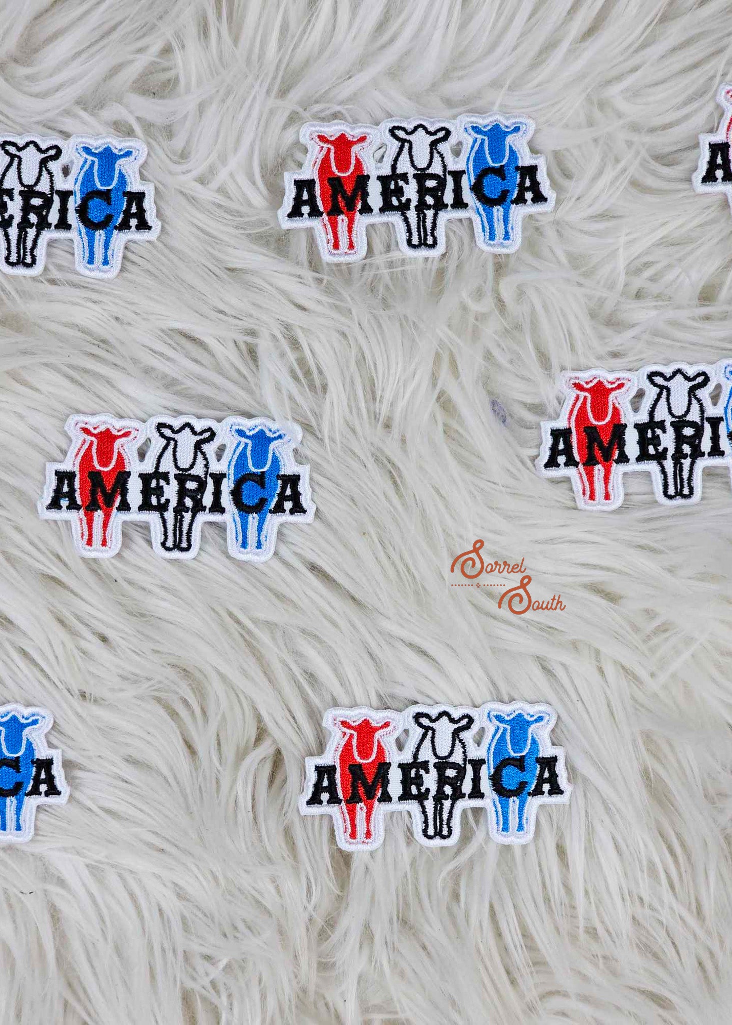 America Cows Patch, wholesale iron on patch