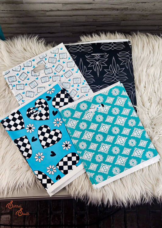 10" x 13" ASSORTED Shopping Bags - 100 pack Shopping Bags Sorrel South