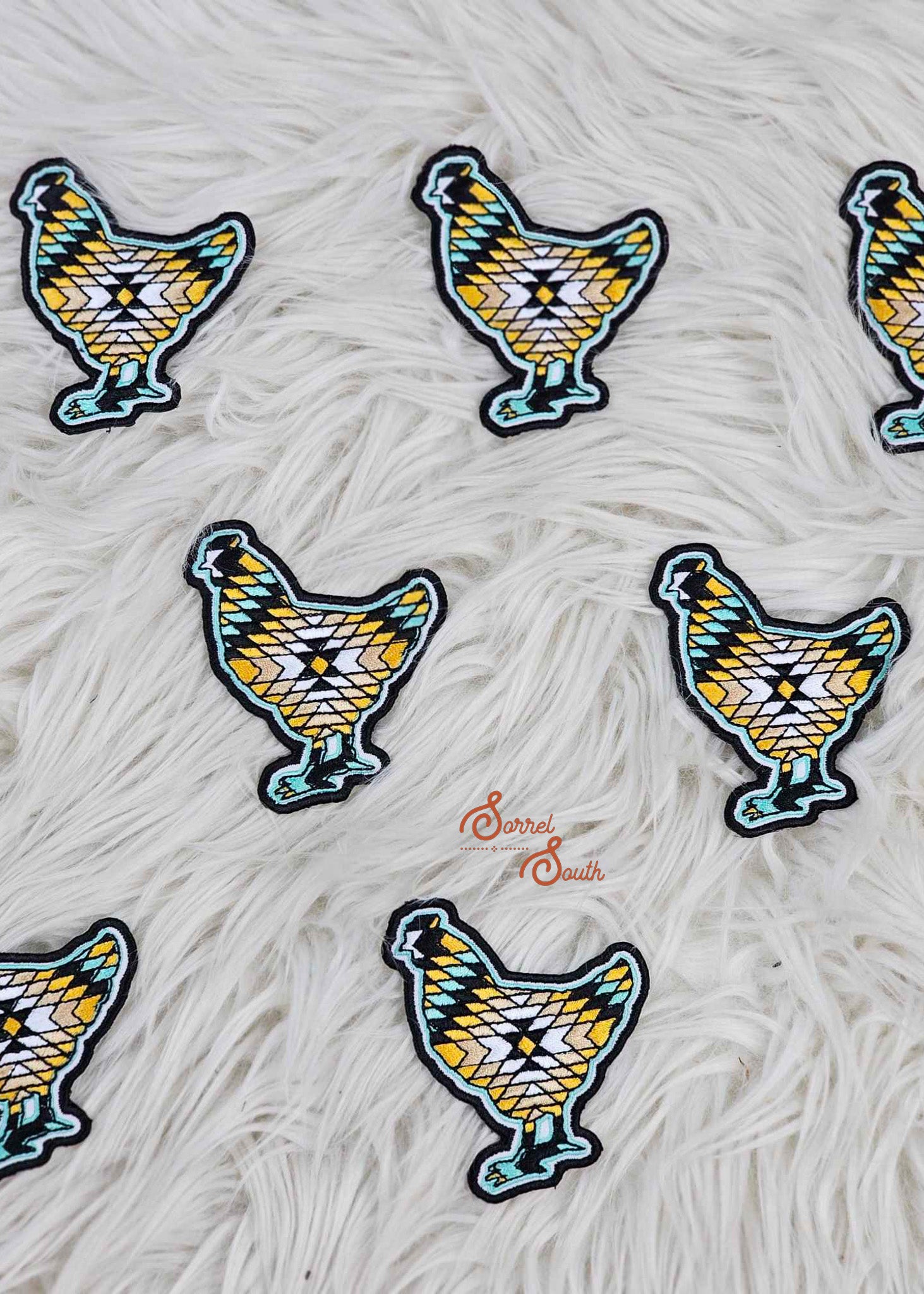 Aztec Chicken Patch, wholesale iron on patch