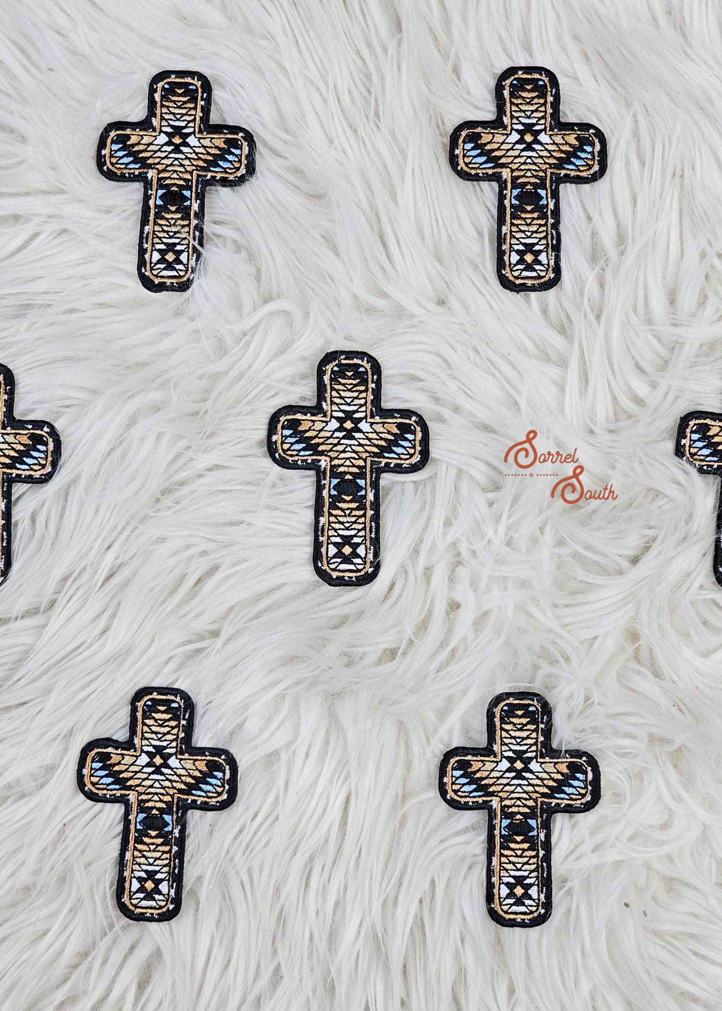 Aztec Cross Patch, western iron on patches