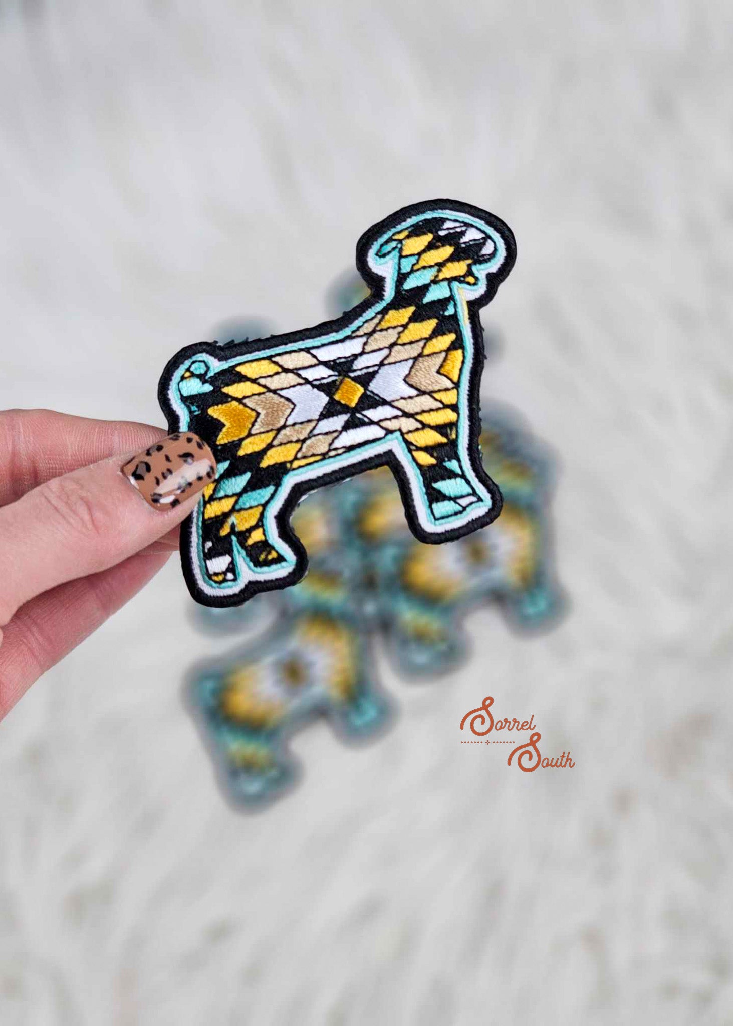 Goat Drawing Aztec Aztec Goat Patch - Wholesale Iron On Patches – Sorrel South