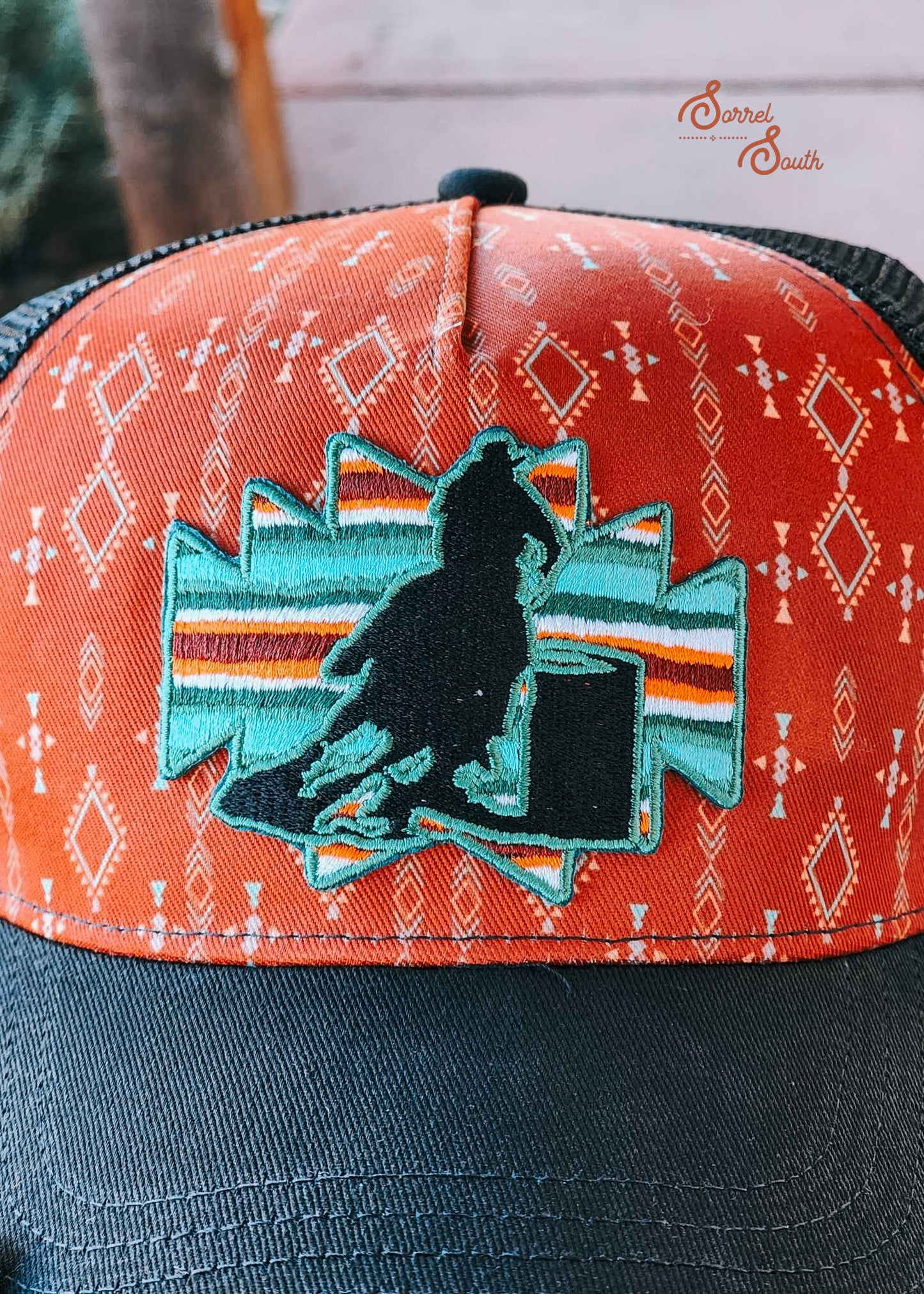 Aztec Serape Barrel Racer Adhesive Patch