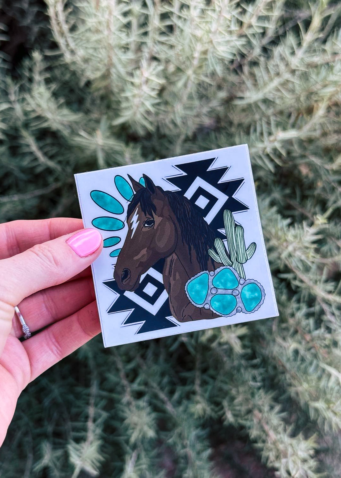 Aztec Horse Sticker - Pack of 5