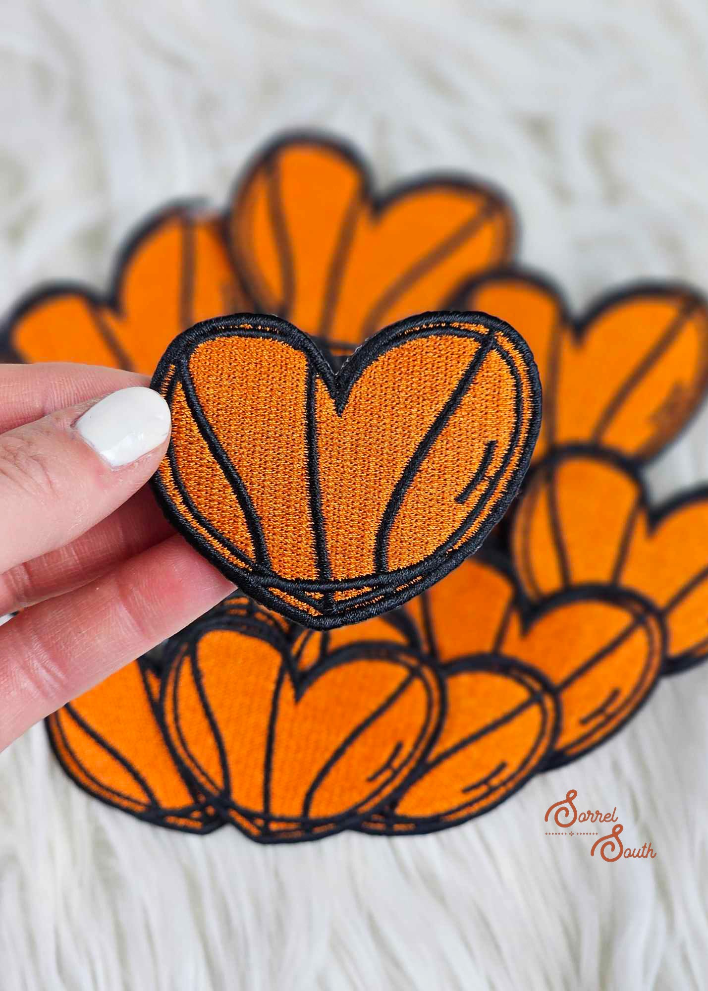 Basketball Heart Patch, wholesale iron on patch