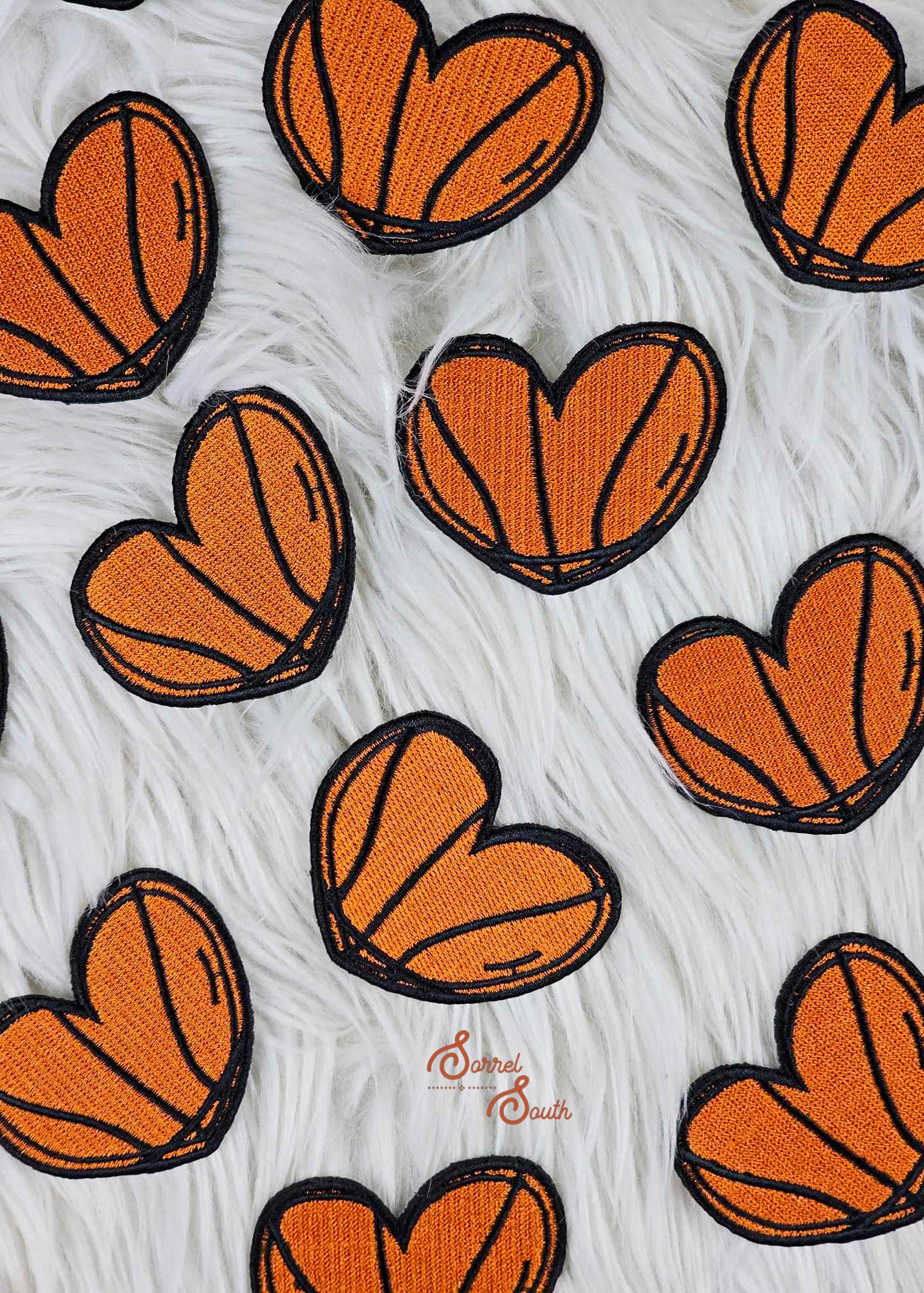 Basketball Heart Patch, wholesale iron on patch