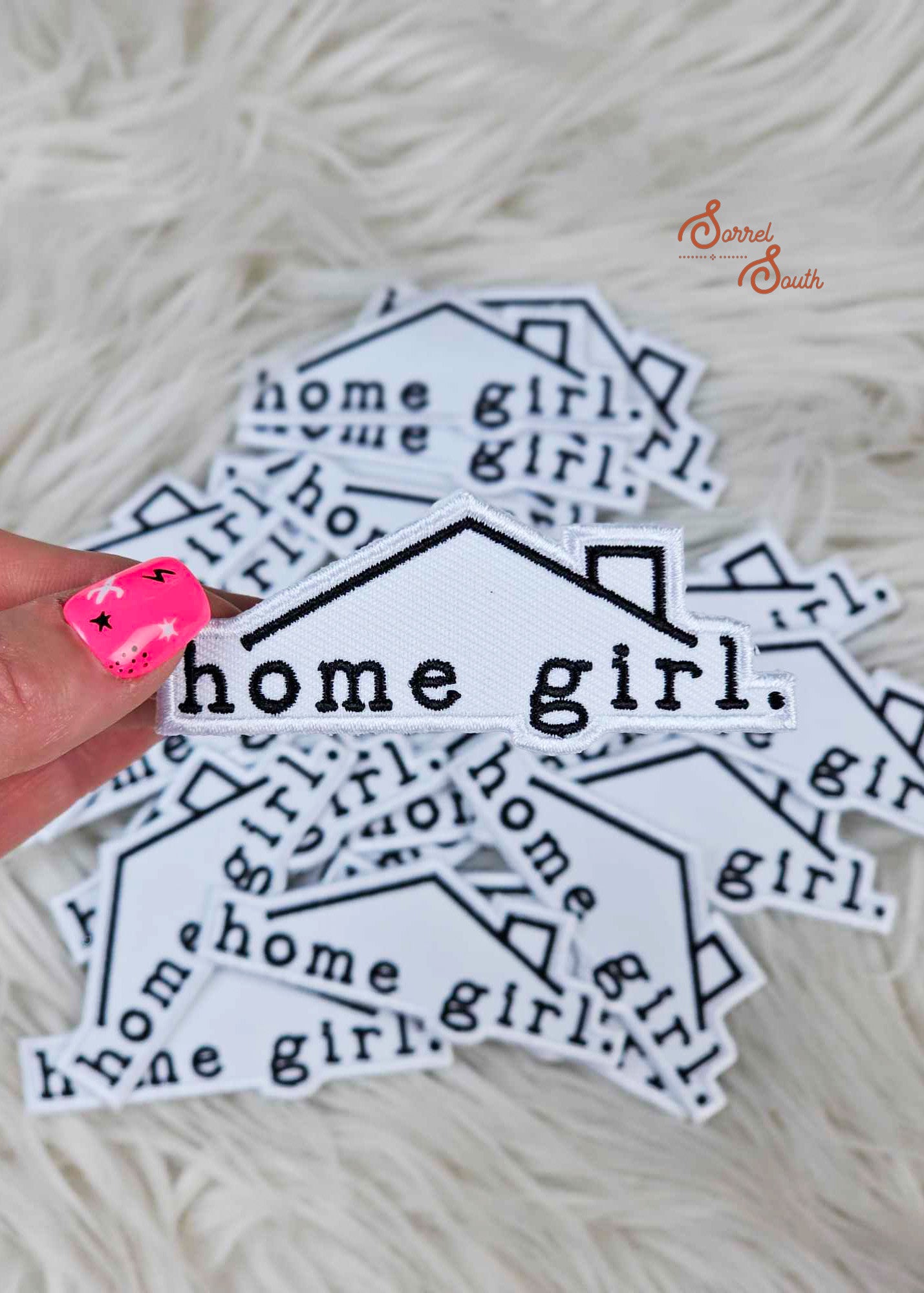 Black & White Home Girl Patch, wholesale iron on patch