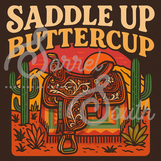 Saddle Up Buttercup PNG PNG Western Design Sorrel South