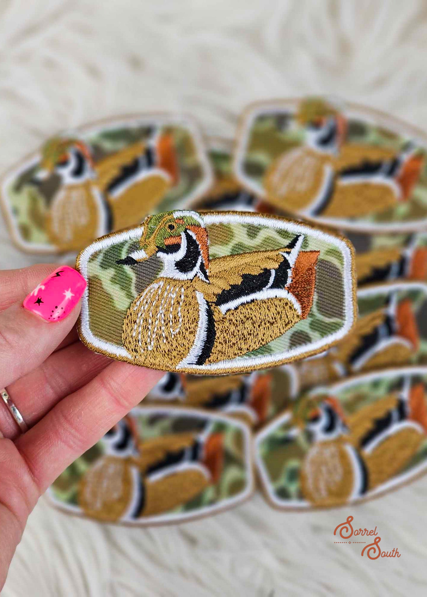 Camo Duck Patch, wholesale iron on patch, duck hunting patch