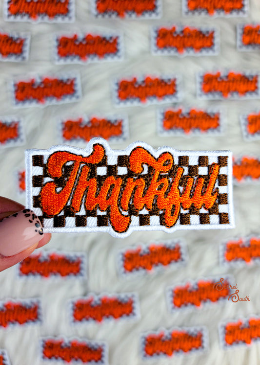 Checkered Thankful Patch adhesive patch Sorrel South