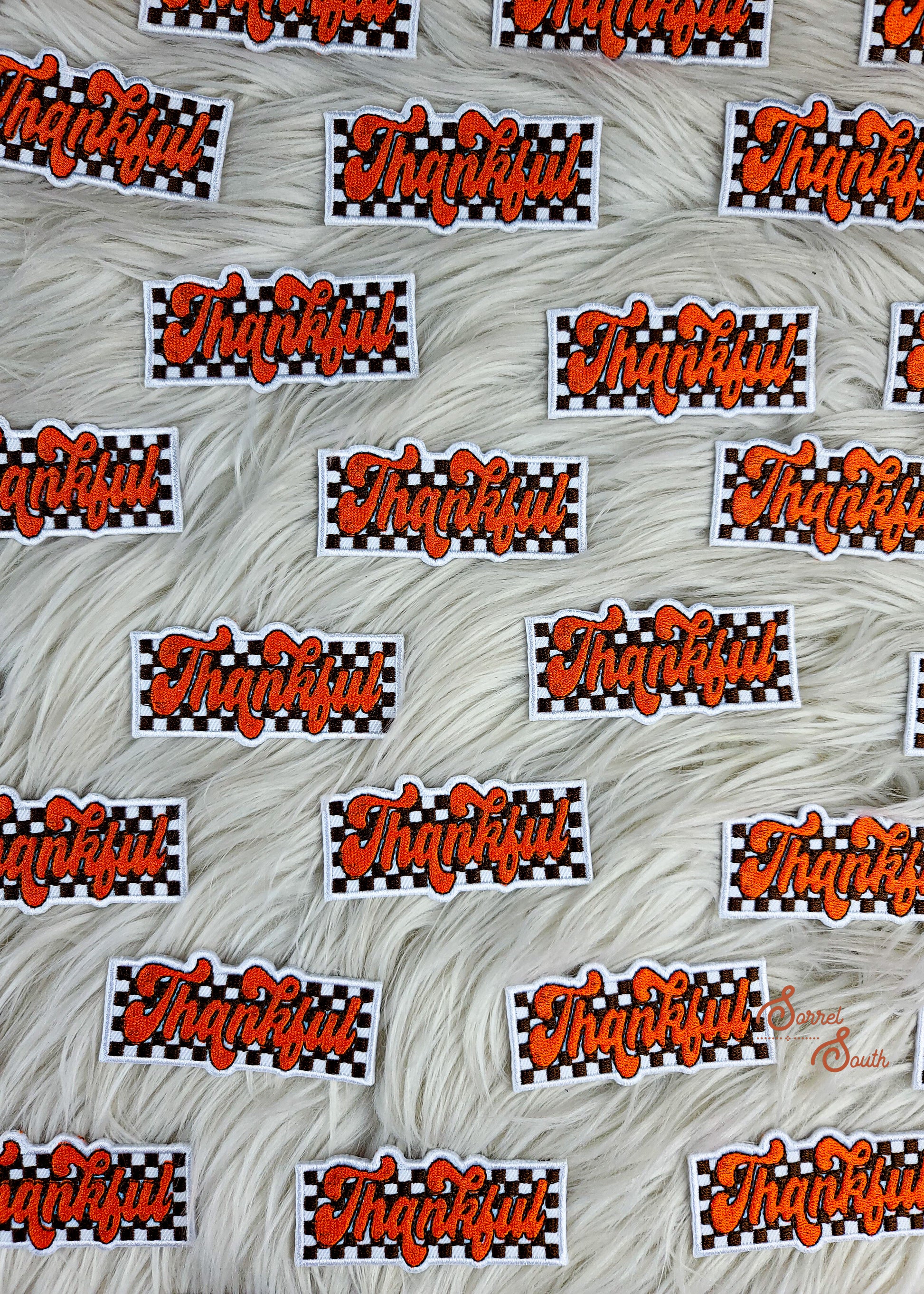 Checkered Thankful Patch adhesive patch Sorrel South