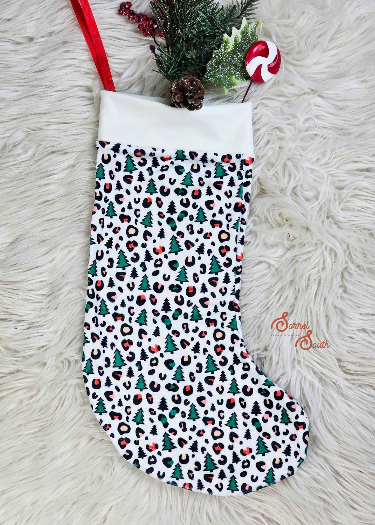 Colorful Leopard Stocking - CLEARANCE