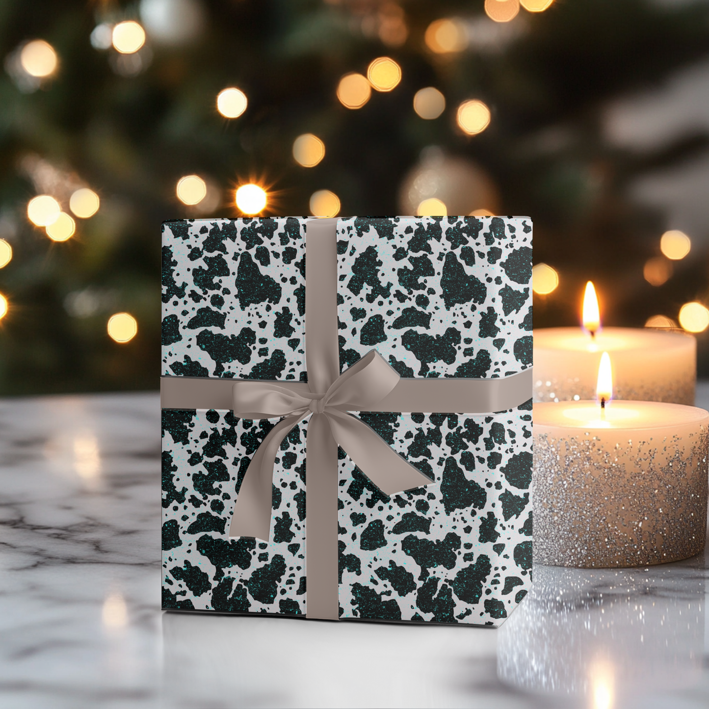 PRE-ORDER Cowprint Wrapping Paper 96" x 30" Wrapping Paper Sorrel South