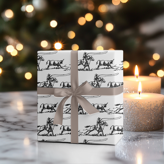 PRE-ORDER Ranch Roper Wrapping Paper 96" x 30" Wrapping Paper Sorrel South