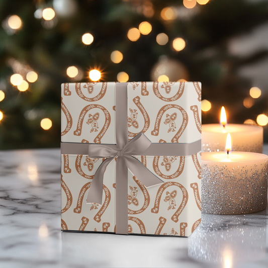 PRE-ORDER Terracotta Horseshoe Wrapping Paper 96" x 30" Wrapping Paper Sorrel South