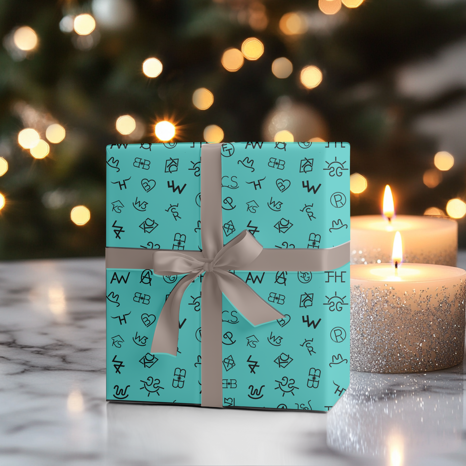 PRE-ORDER Turquoise Brands Wrapping Paper 96" x 30" Wrapping Paper Sorrel South