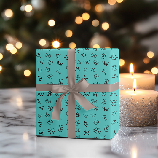 PRE-ORDER Turquoise Brands Wrapping Paper 96" x 30" Wrapping Paper Sorrel South