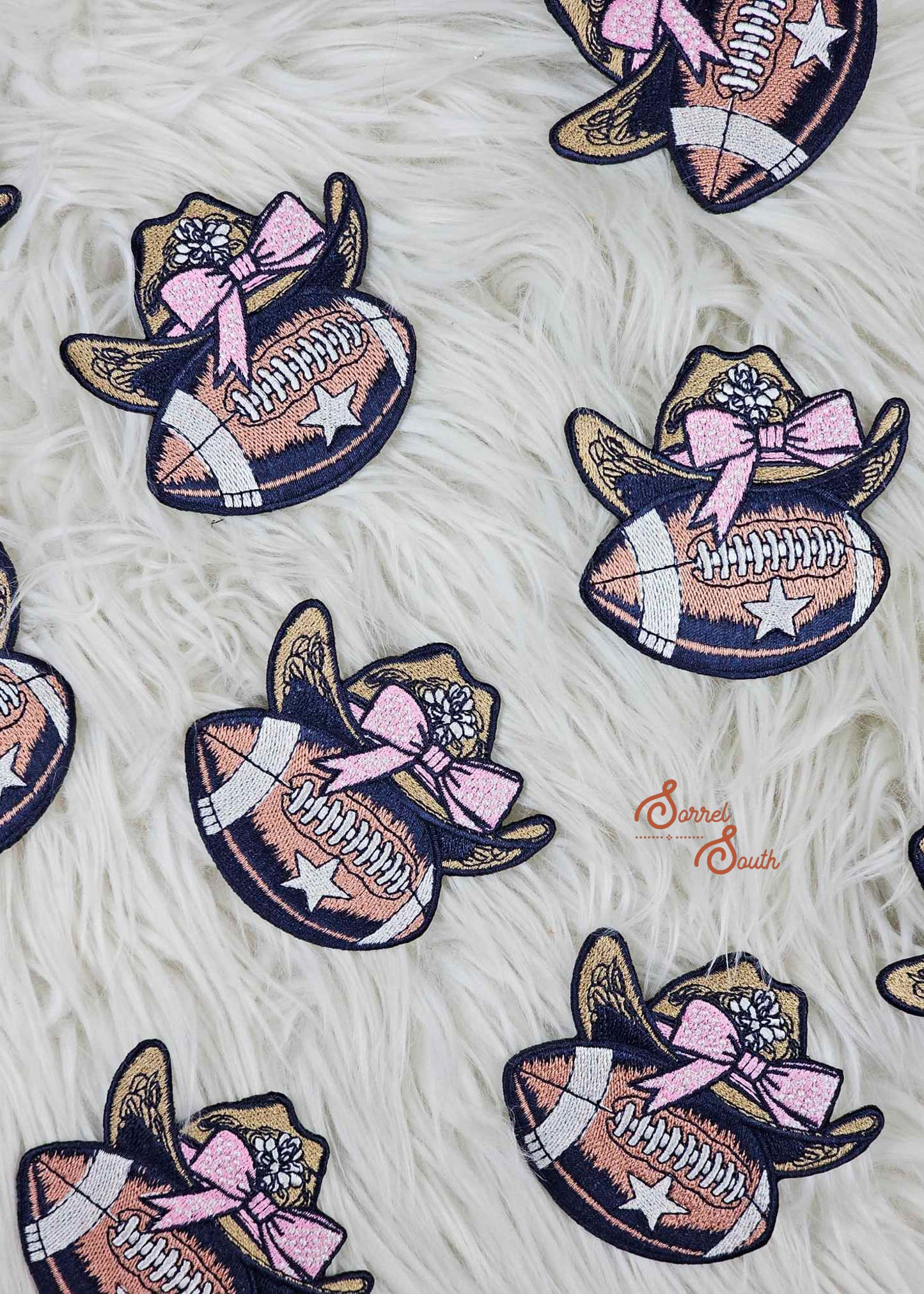 Cowgirl Hat Football Patch