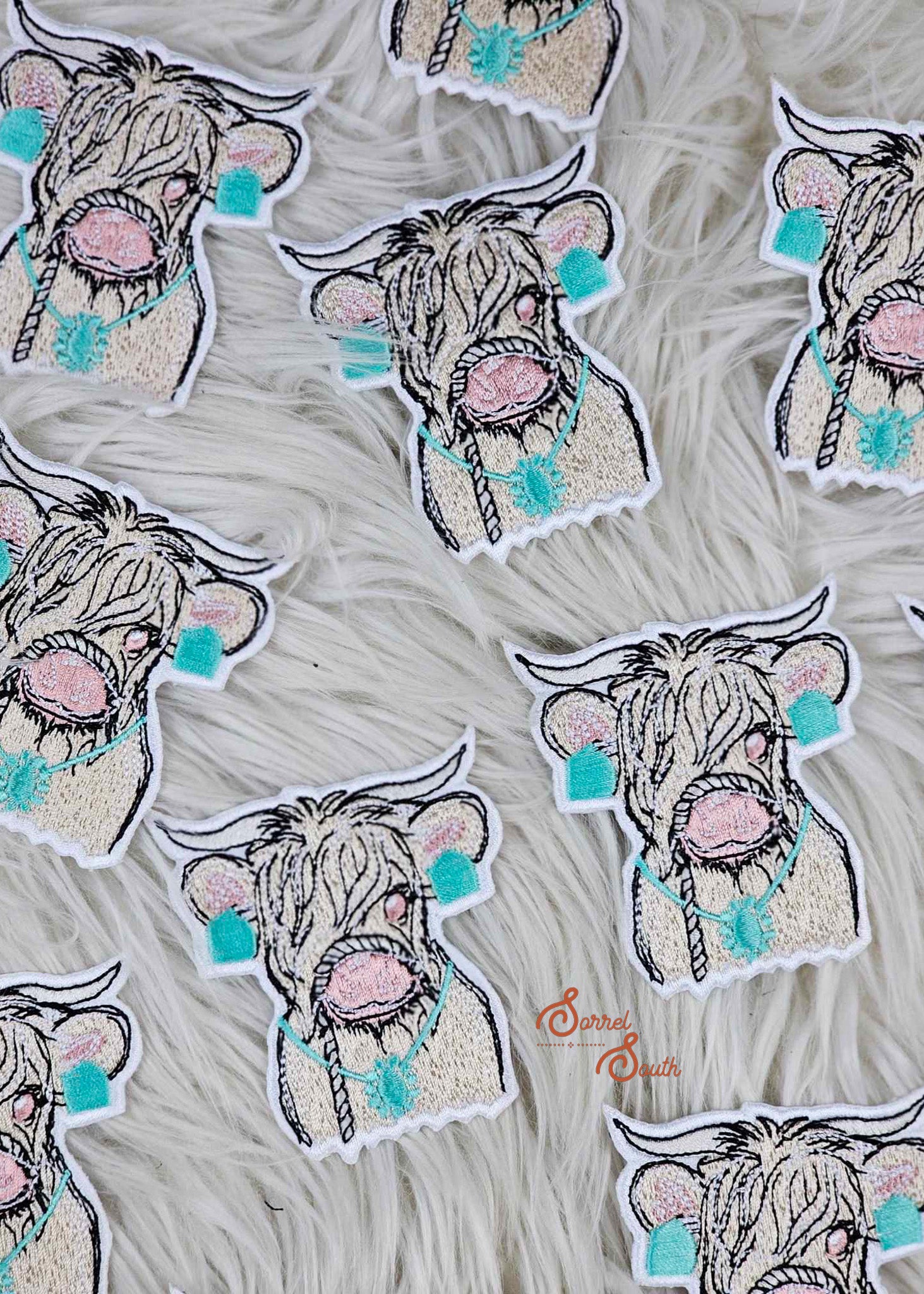 Cute Highland Cow Patch, wholesale iron on patches