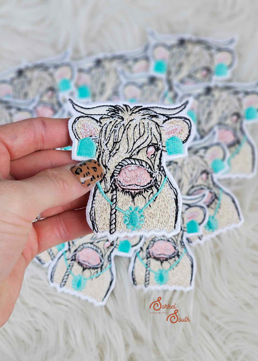 Cute Highland Cow Patch, wholesale iron on patches