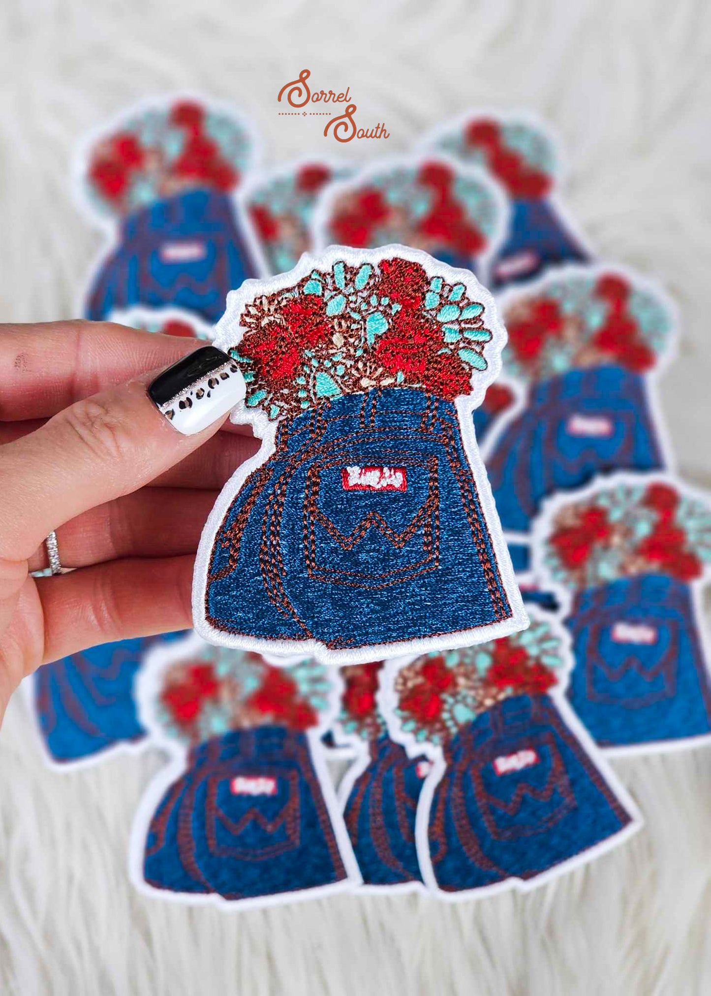 Denim Girl Patch, wholesale iron on patch