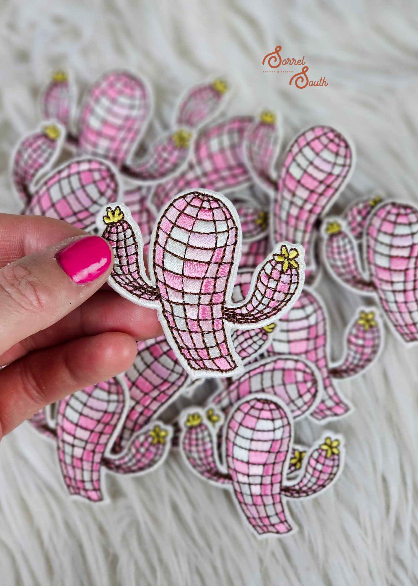 Disco Cactus Patch, wholesale iron on patch