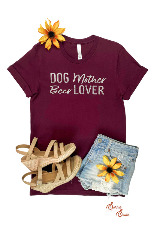 Dog Mother Beer Lover Transfer screenprint transfer Sorrel South