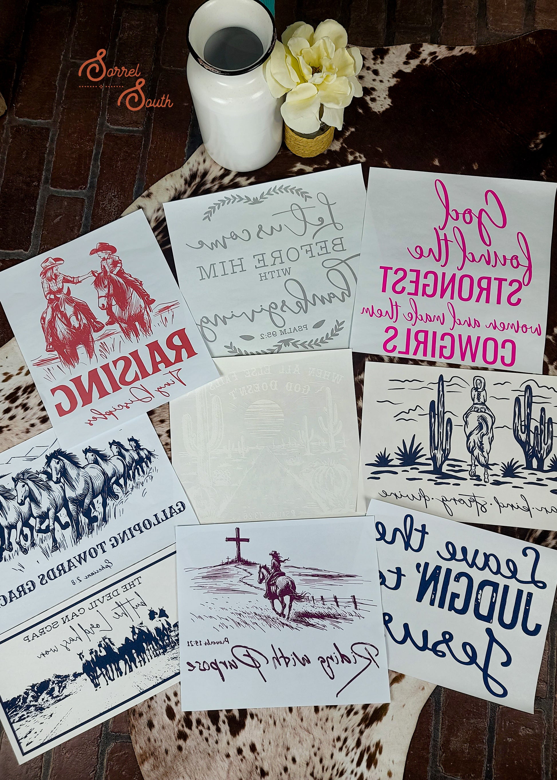 Faith Transfer Bundle Pack of 20 screenprint transfer - assorted .50 lots Sorrel South