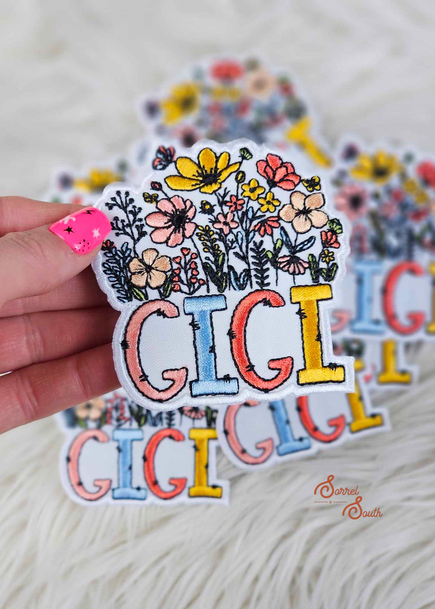 Floral GIGI Patch, wholesale iron on patch