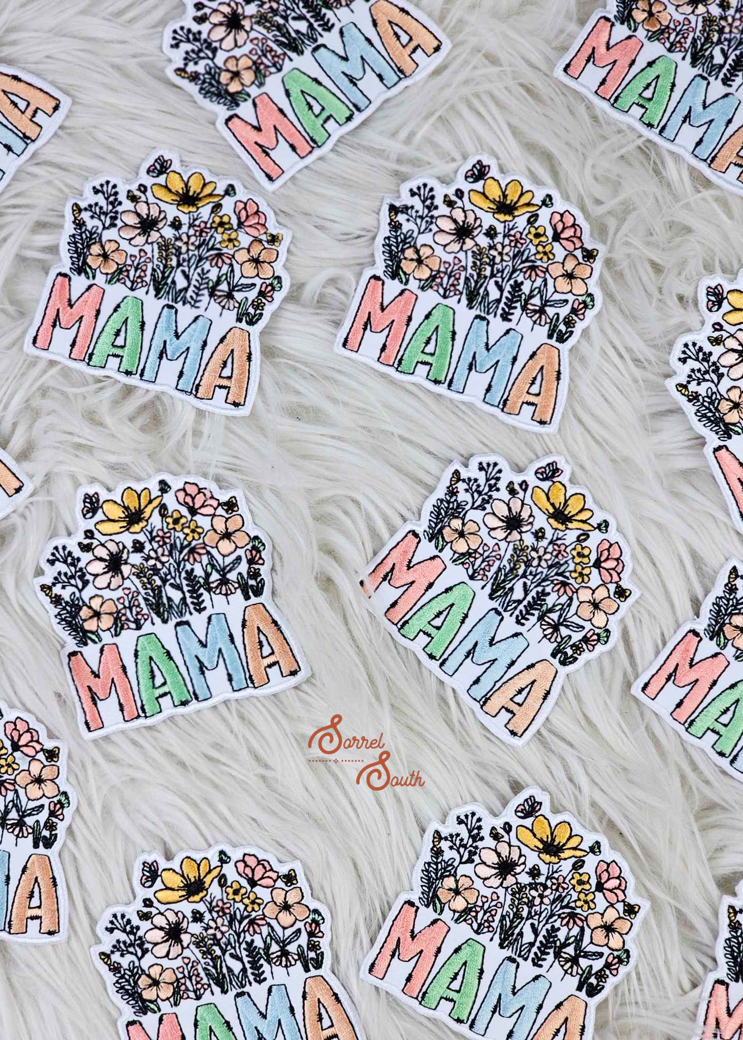 Floral Mama Patch, wholesale iron on patches, trending patches