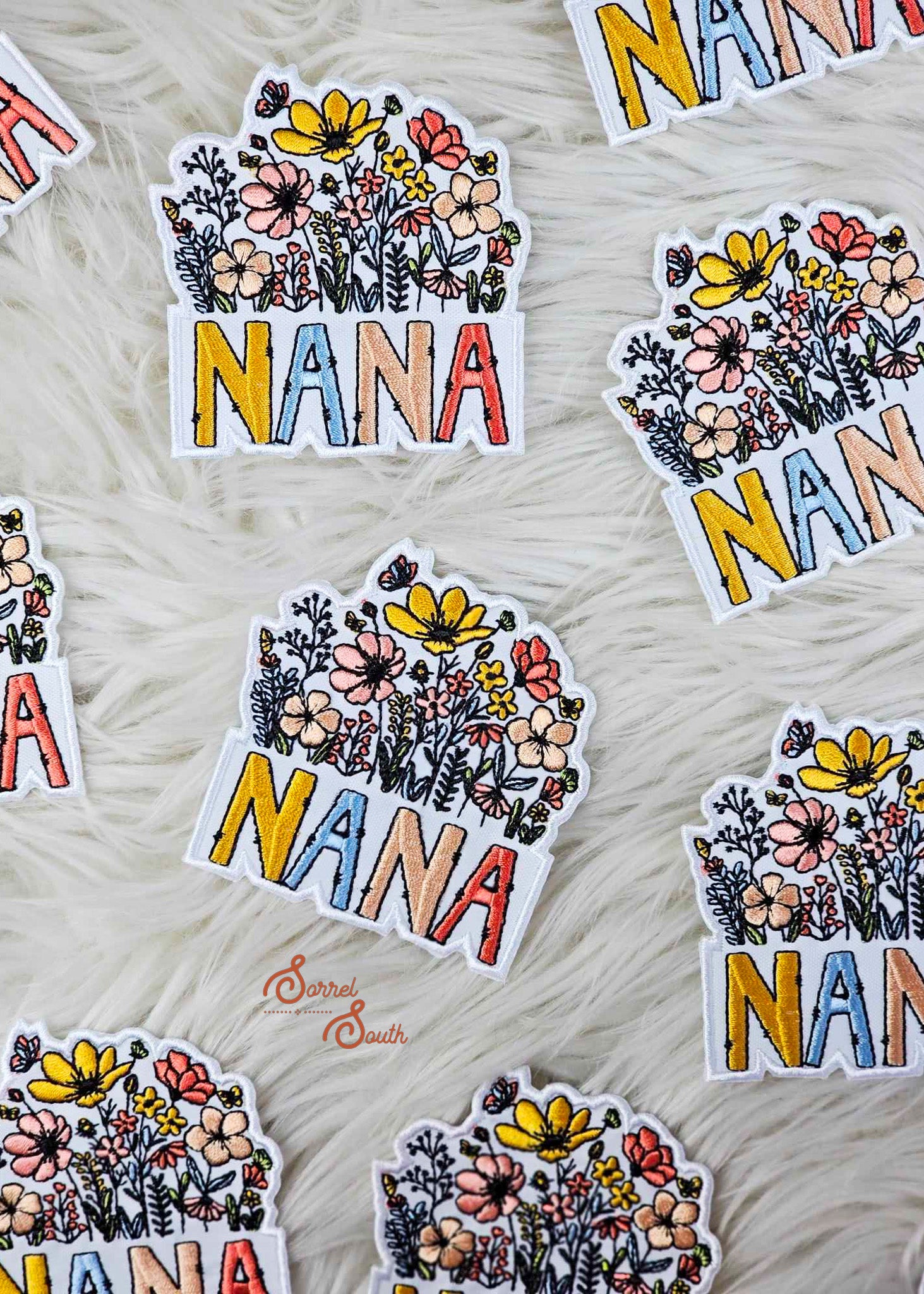 Floral NANA Patch, wholesale iron on patch