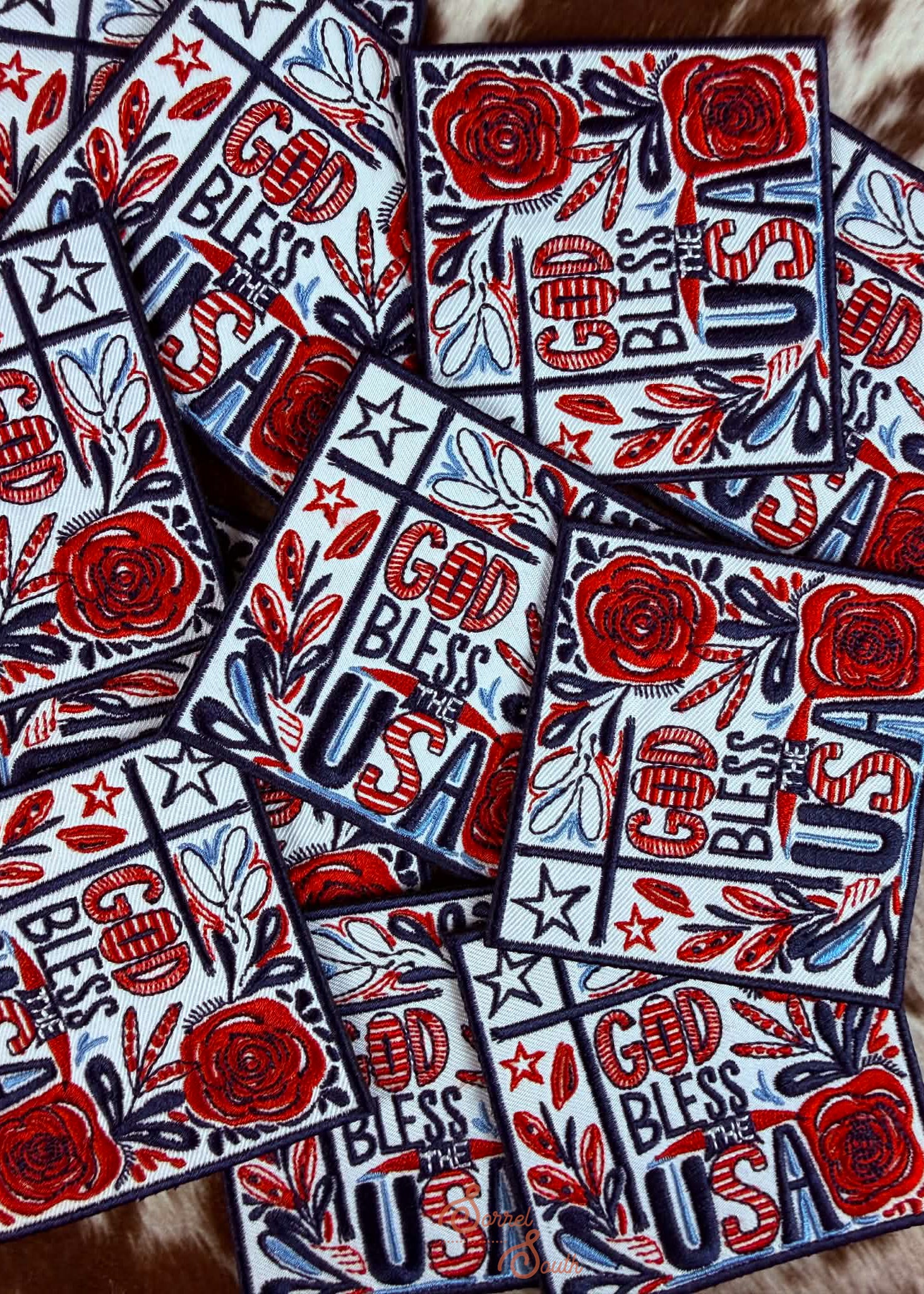 God Bless The USA Patch adhesive patch Sorrel South