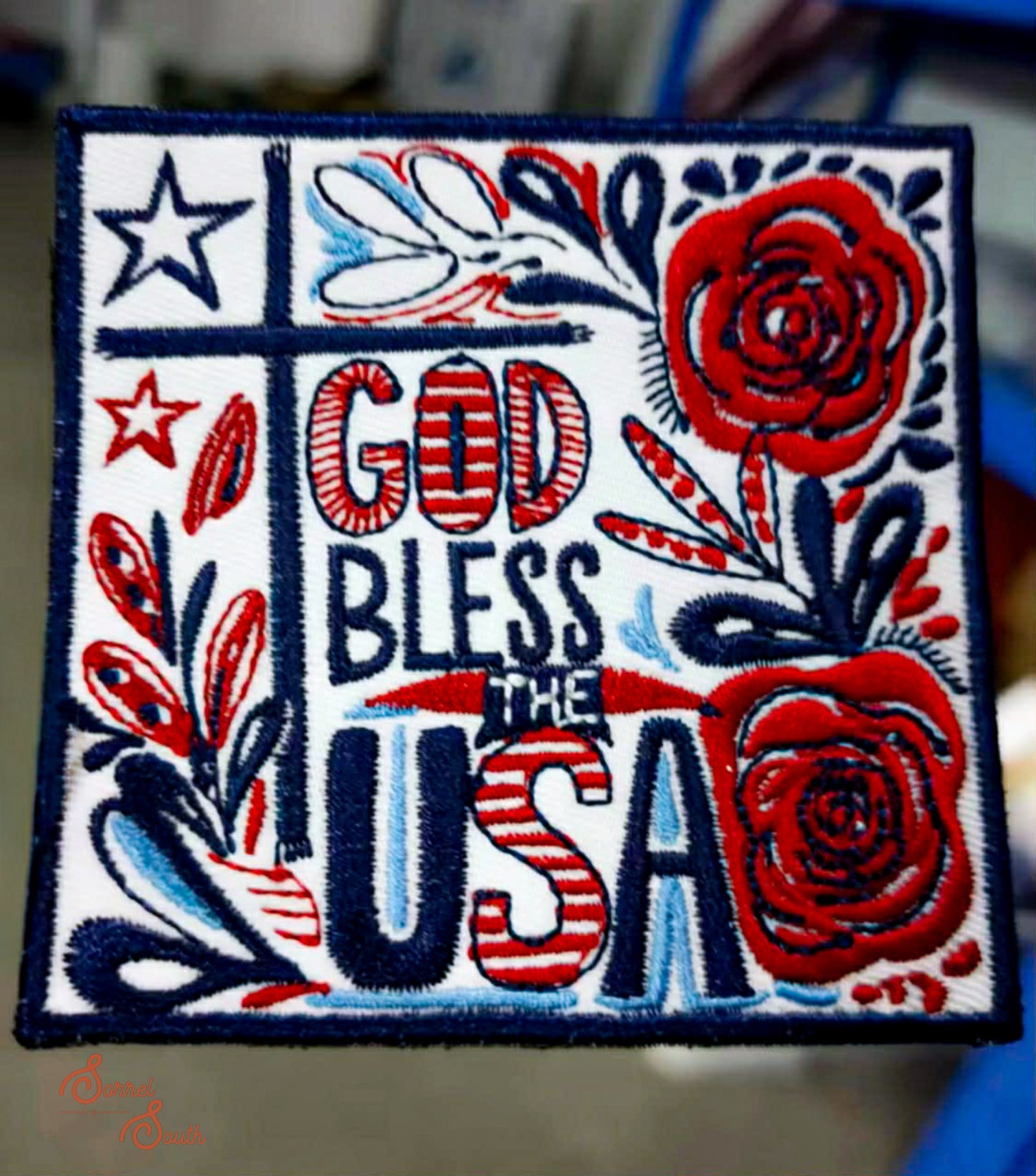 God Bless The USA Patch adhesive patch Sorrel South