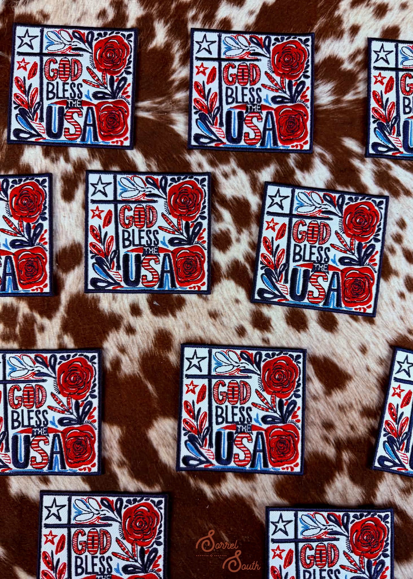 God Bless The USA Patch adhesive patch Sorrel South