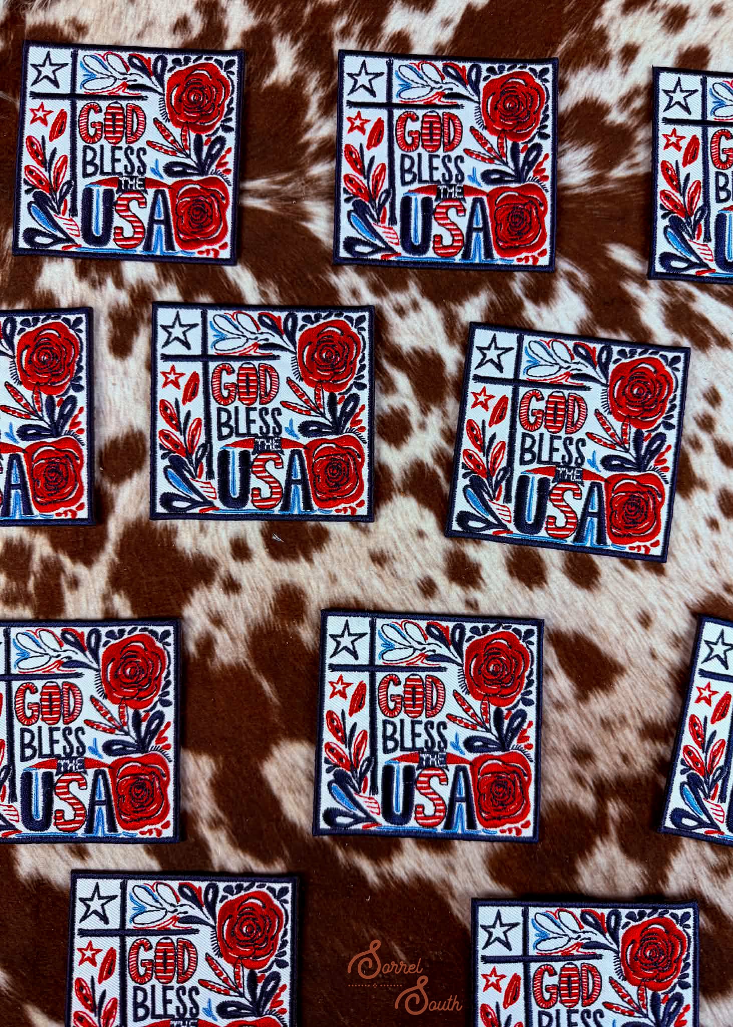 God Bless The USA Patch adhesive patch Sorrel South
