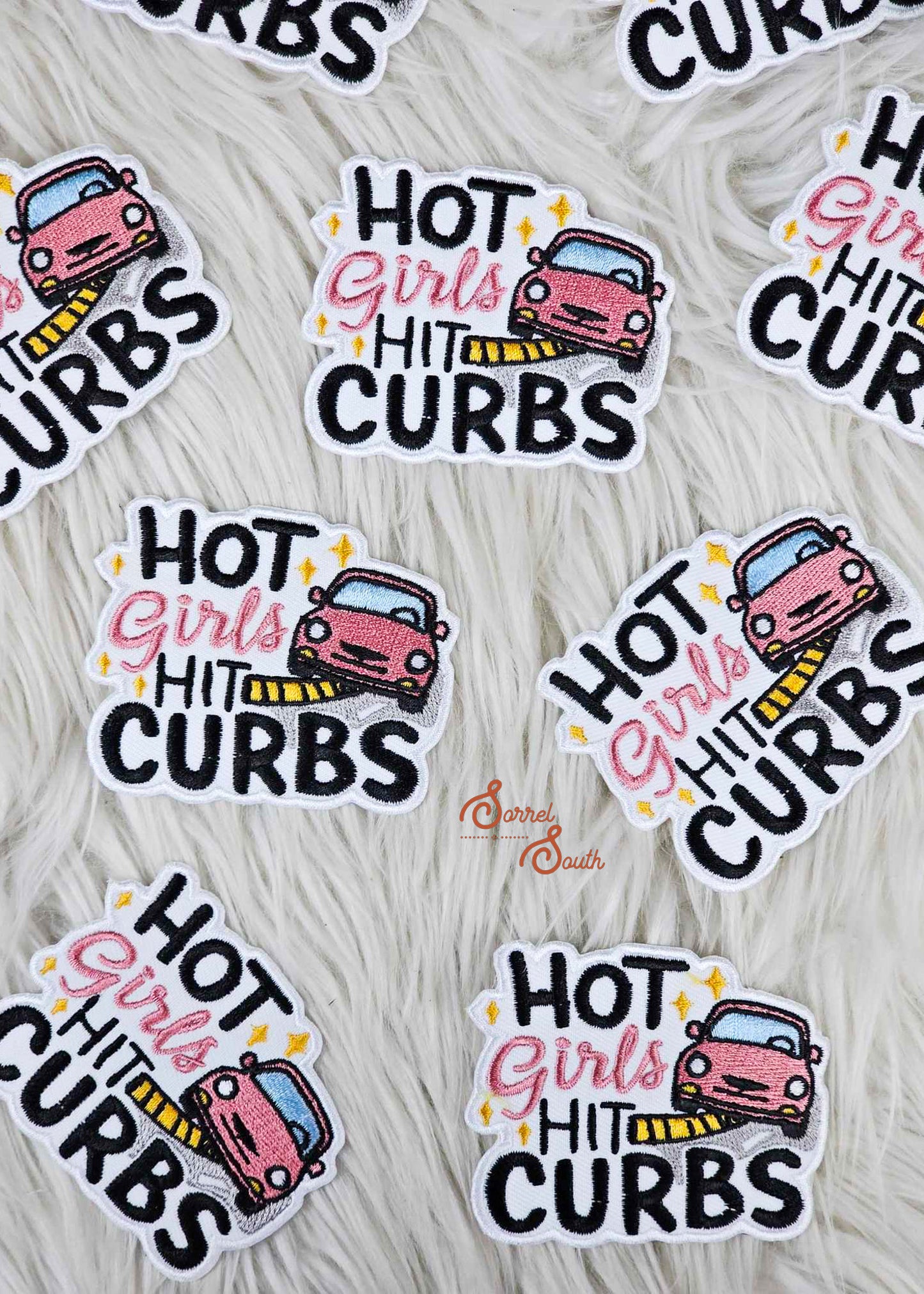 Hot Girls Hit Curbs Patch, wholesale iron on patch