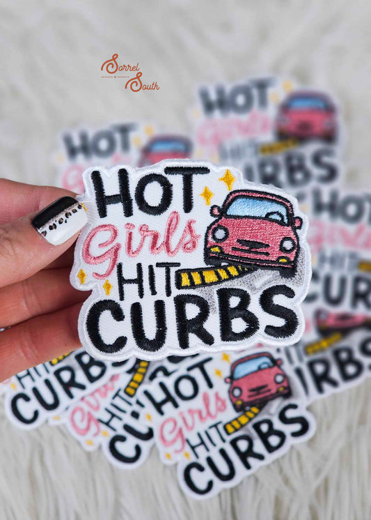 Hot Girls Hit Curbs Patch, wholesale iron on patch