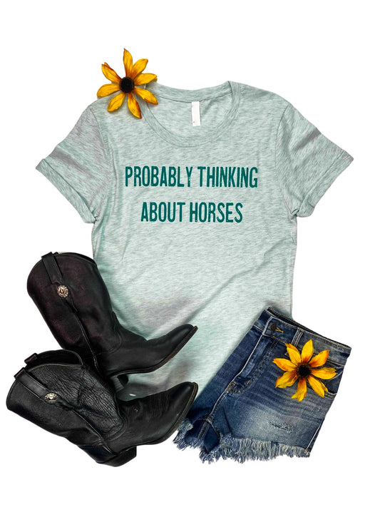 Probably Thinking About Horses Screenprint Transfer screenprint transfer Sorrel South