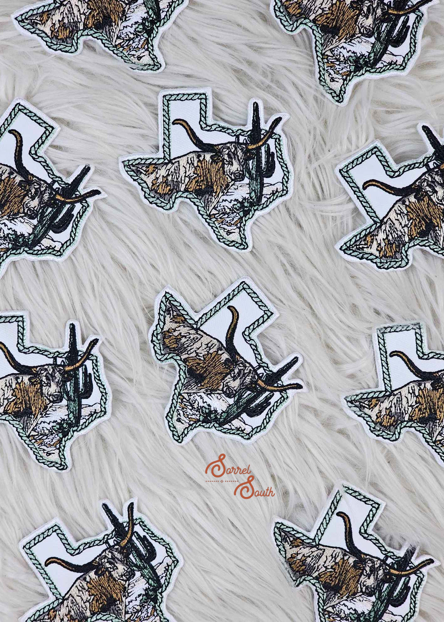 Longhorn Texas Patch, wholesale iron on patch