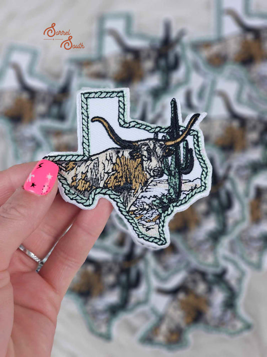 Longhorn Texas Patch, wholesale iron on patch