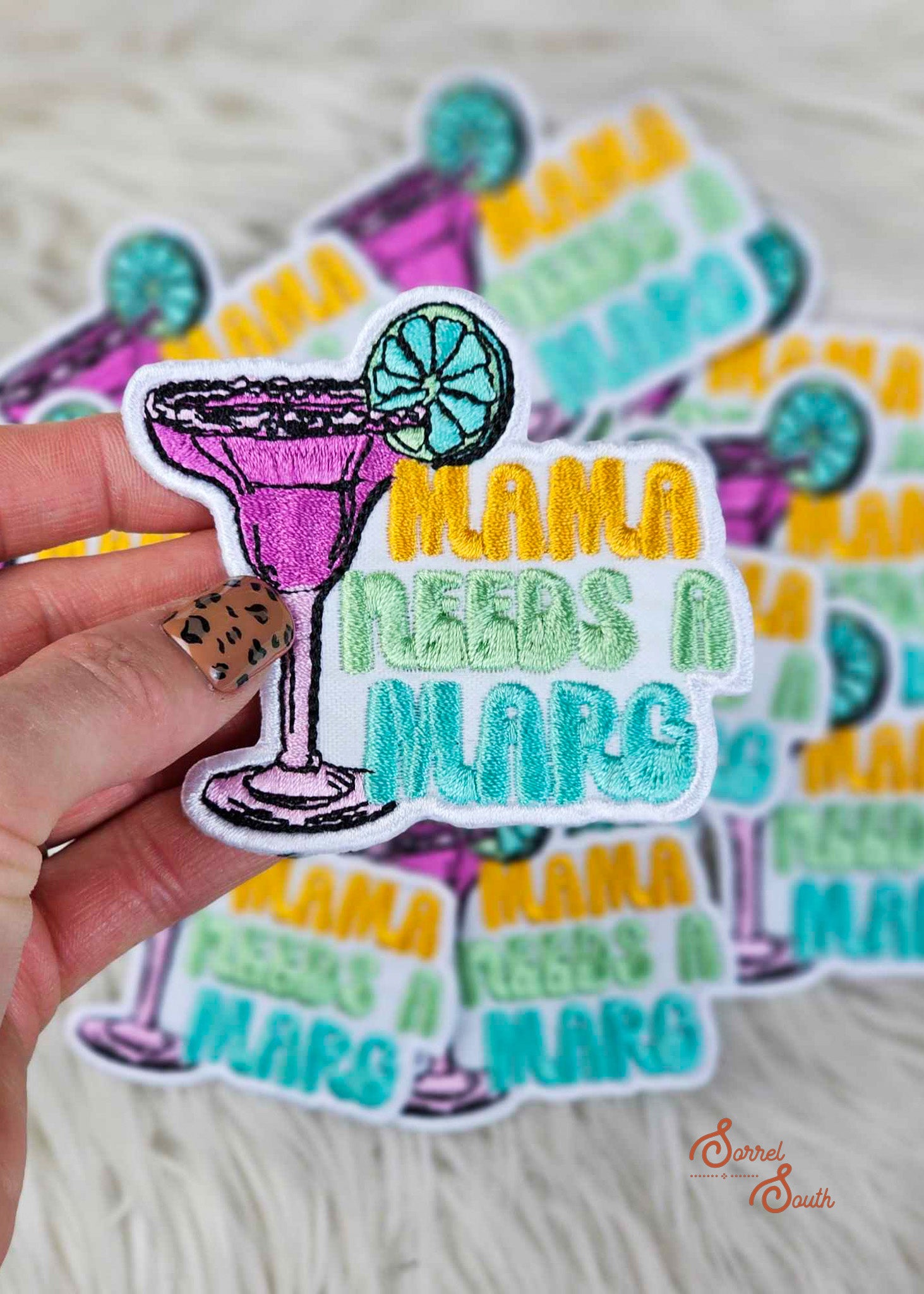 Mama Needs A Marg Patch, iron on patch