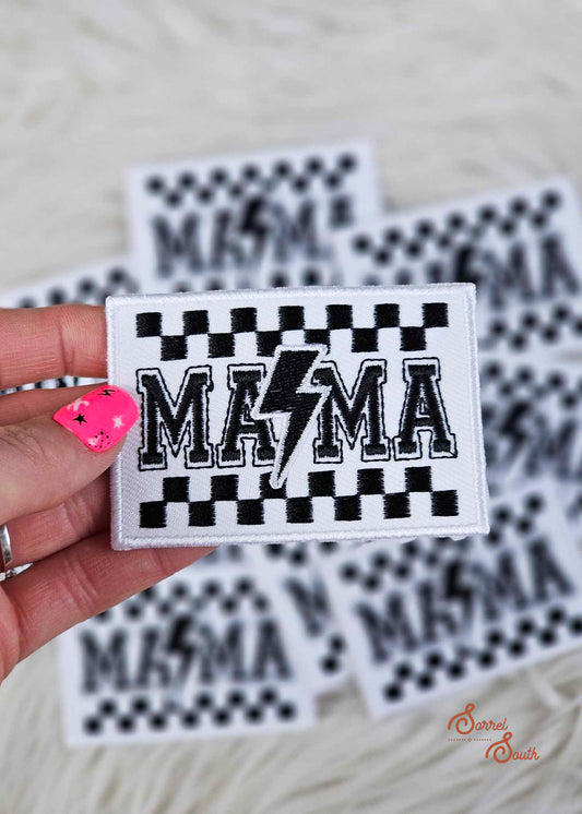 Mama Checkered Patch, wholesale iron on patch