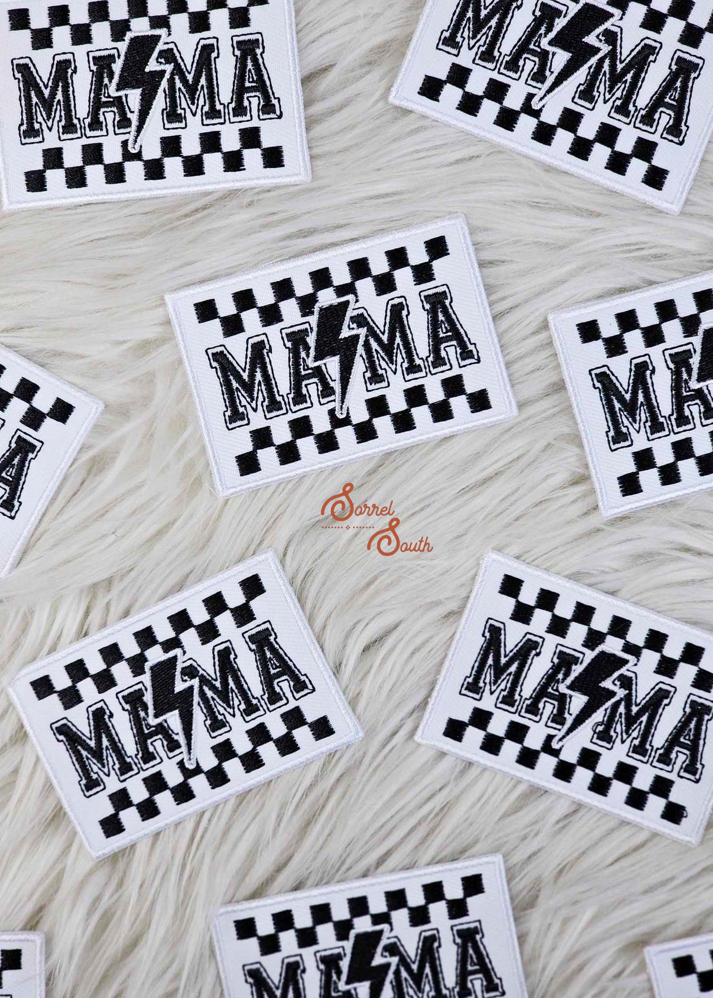 Mama Checkered Patch, wholesale iron on patch