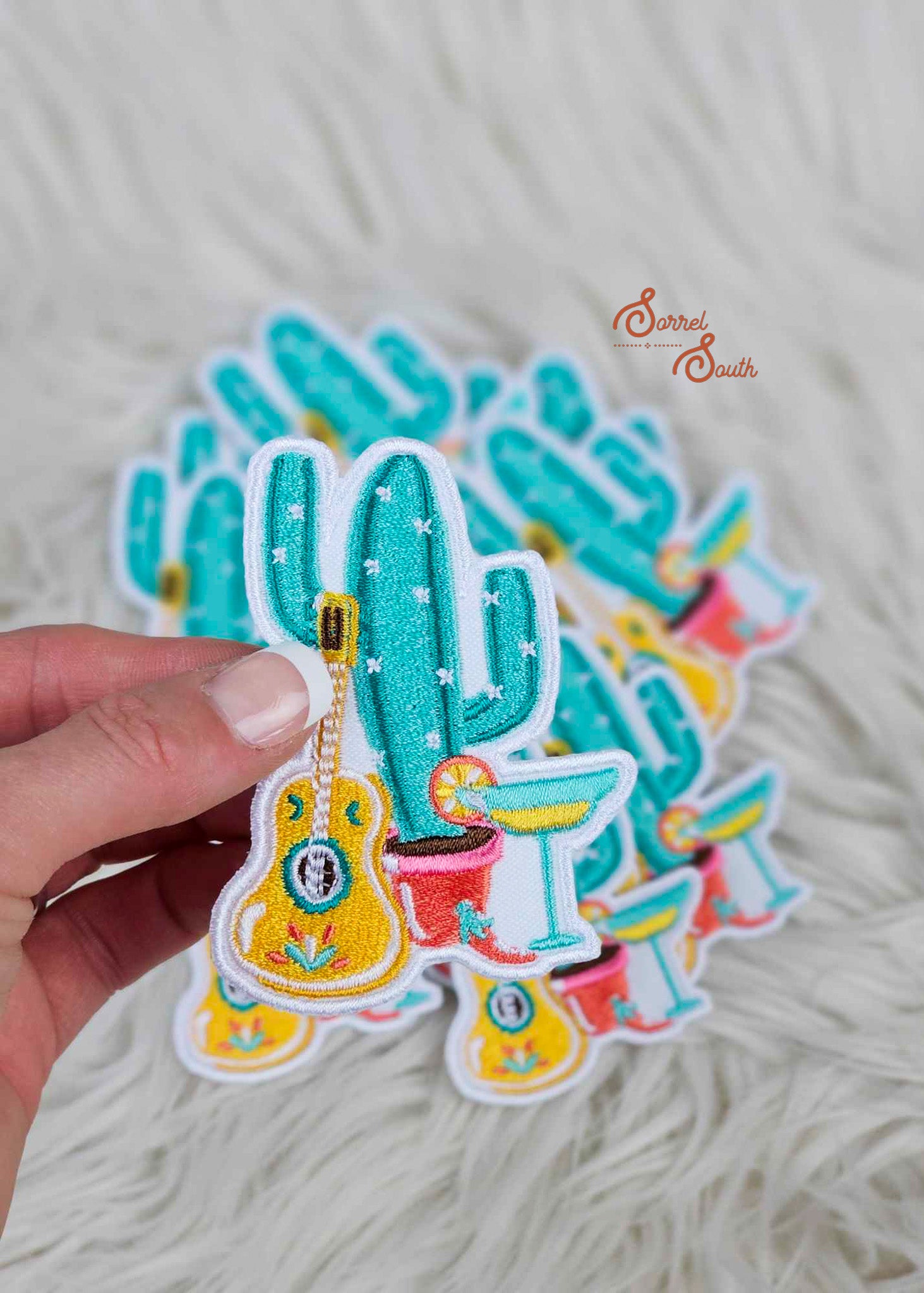 Margarita Party Cactus Patch, iron on patch