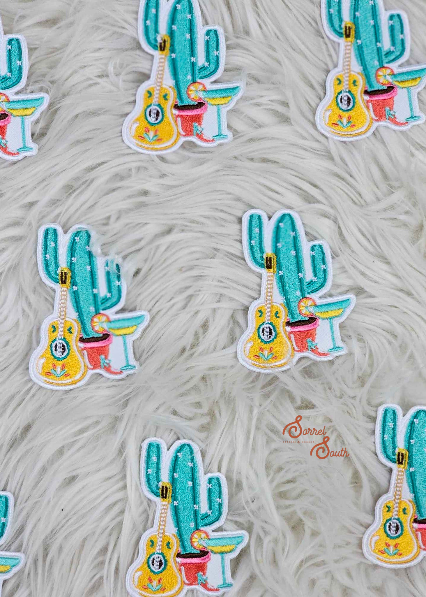 Margarita Party Cactus Patch, iron on patch