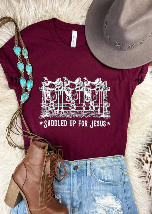 Saddled Up For Jesus Screenprint Transfer screenprint transfer Sorrel South