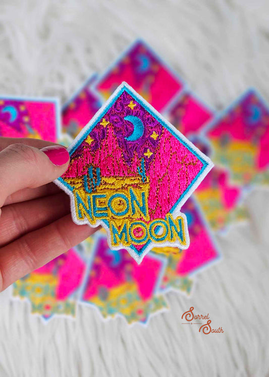 Neon Moon Patch, wholesale iron on patch, western patches